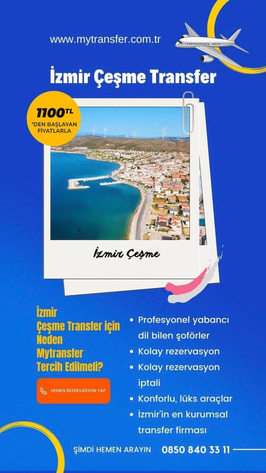 İzmir Çeşme Transfer 2.000 TL'den Başlayan Fiyatlarla